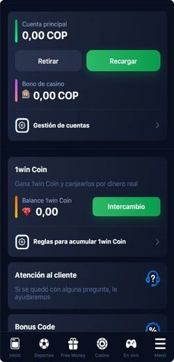 Depósitos en 1Win