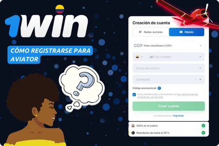 Registrarse en 1Win para Aviator