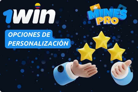 Mines Pro 1Win Opciones de Personalización