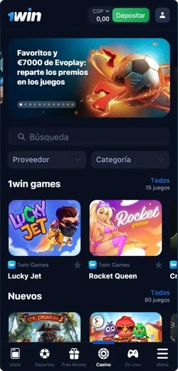 1Win aplicación android