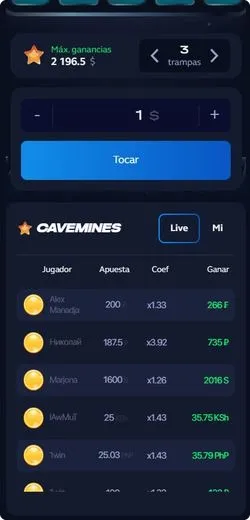 Apuestas en Mines Pro 1Win